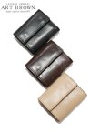 画像1: 【 ART BROWN（アートブラウン） 】　スモールウォレット [ UK SADDLE LEATHER ] 
