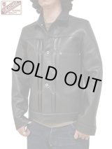 画像: 【 Y'2 LEATHER（ワイツーレザー） 】　Horse Hide 1st Type Jacket WW2 Model [ BLACK (Tea Core) ] [ 馬革 ]