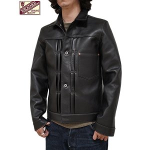 画像: 【 Y'2 LEATHER（ワイツーレザー） 】　Horse Hide 1st Type Jacket WW2 Model [ BLACK (Tea Core) ] [ 馬革 ]