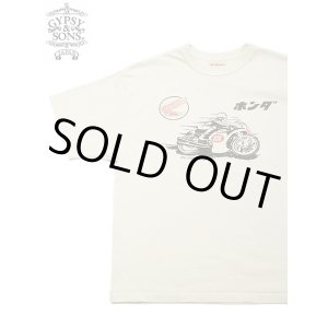 画像: 【 GYPSY & SONS（ジプシー&サンズ） 】　HONDA × GS BAGGY TEE [ RACER ] [ IVORY ] 【 メール便可 】