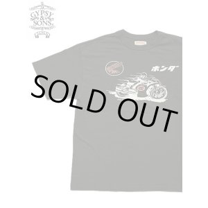 画像: 【 GYPSY & SONS（ジプシー&サンズ） 】　HONDA × GS BAGGY TEE [ RACER ] [ BLACK ] 【 メール便可 】