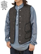 画像: 【 GYPSY & SONS（ジプシー&サンズ） 】　ビーチクロスベスト　[ BEACH CROTH WAIST COAT ] [ BLACK ]