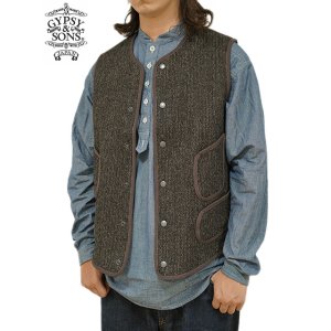 画像: 【 GYPSY & SONS（ジプシー&サンズ） 】　ビーチクロスベスト　[ BEACH CROTH WAIST COAT ] [ D.BROWN ]