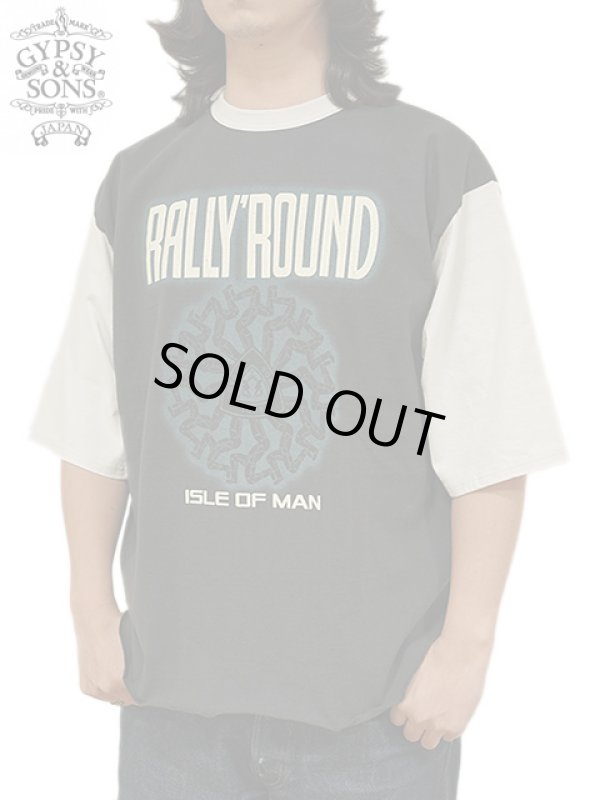 画像1: 【 GYPSY & SONS（ジプシー&サンズ） 】　プリント5分袖T-Shirts　[ TWO TONE 5/S TEE ] [ LARRY ] [ CHARCOAL x WHITE ] 【 メール便可 】