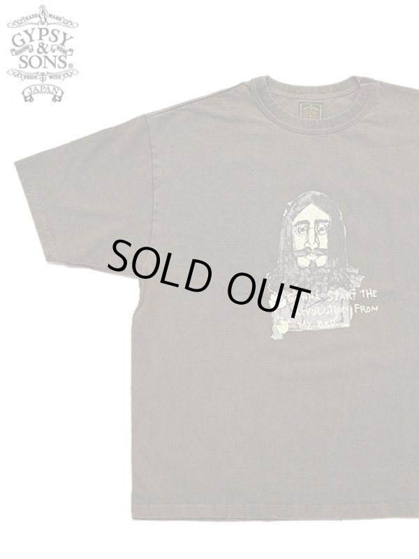 画像1: 【 GYPSY & SONS（ジプシー&サンズ） 】　プリントT-Shirts　[ PRINT TEE ] [ PEACE ] [ CHARCOAL ] 【 メール便可 】