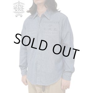 画像: 【 GYPSY & SONS（ジプシー&サンズ） 】　シャンブレーワークシャツ 　[ 5oz CHAMBRAY WORK SHIRTS ] [ BLUE ] [ One Wash ]