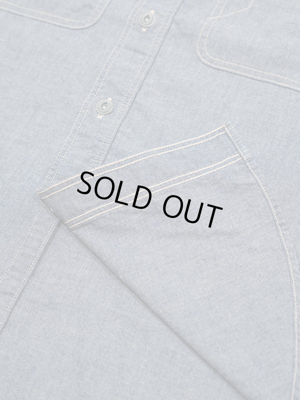 画像6: 【 GYPSY & SONS（ジプシー&サンズ） 】　シャンブレーワークシャツ 　[ 5oz CHAMBRAY WORK SHIRTS ] [ BLUE ] [ One Wash ]