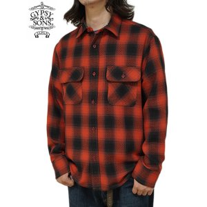 画像: 【 GYPSY & SONS（ジプシー&サンズ） 】　オンブレーチェックシャツ 　[ HERRINGBONE OMBRE CHECK SHIRTS ] [ RED ]