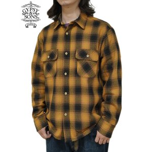 画像: 【 GYPSY & SONS（ジプシー&サンズ） 】　オンブレーチェックシャツ 　[ HERRINGBONE OMBRE CHECK SHIRTS ] [ GOLD ]