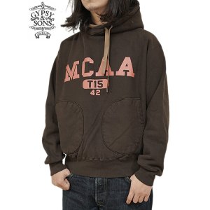 画像: 【 GYPSY & SONS（ジプシー&サンズ） 】　スウェットフーディー　[ 80 SWEAT HOODIE ] [ MCAA ] [ BROWN/CHARCOAL ] 