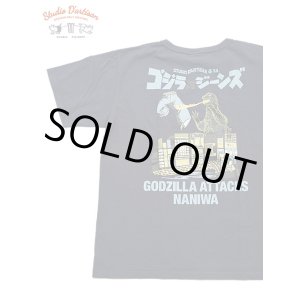画像: 【 STUDIO D'ARTISAN（ステュディオダルチザン） 】 ゴジラコラボTシャツ [ GODZILLA vs JEANS ] [ NAVY ] 【 メール便可 】