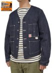 画像1: 【 HEAD LIGHT（ヘッドライト） 】　10oz. BLUE DENIM VEST (FULL SLEEVES) [ 実名復刻モデル ]