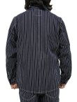 画像2: 【 HEAD LIGHT（ヘッドライト） 】 【 8oz. 】 SPECIAL WOOVEN STRIPE DENIM WORK COAT インディゴストライプワークコート [ 実名復刻モデル ]