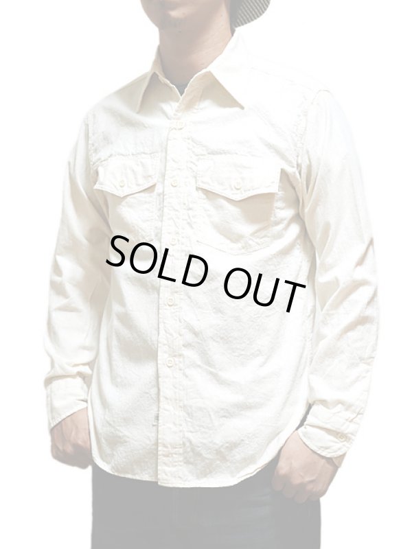 画像2: 【 HEAD LIGHT（ヘッドライト） 】　チェーン刺繡入りシャンブレーワークシャツ　[ 5oz. Shambray Work Shirt ]