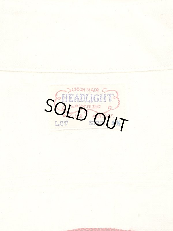 画像10: 【 HEAD LIGHT（ヘッドライト） 】　チェーン刺繡入りシャンブレーワークシャツ　[ 5oz. Shambray Work Shirt ]