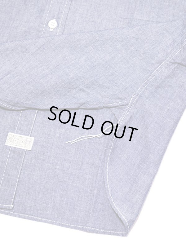 画像6: 【 HEAD LIGHT（ヘッドライト） 】　チェーン刺繡入りシャンブレーワークシャツ　[ 5oz. Shambray Work Shirt ]