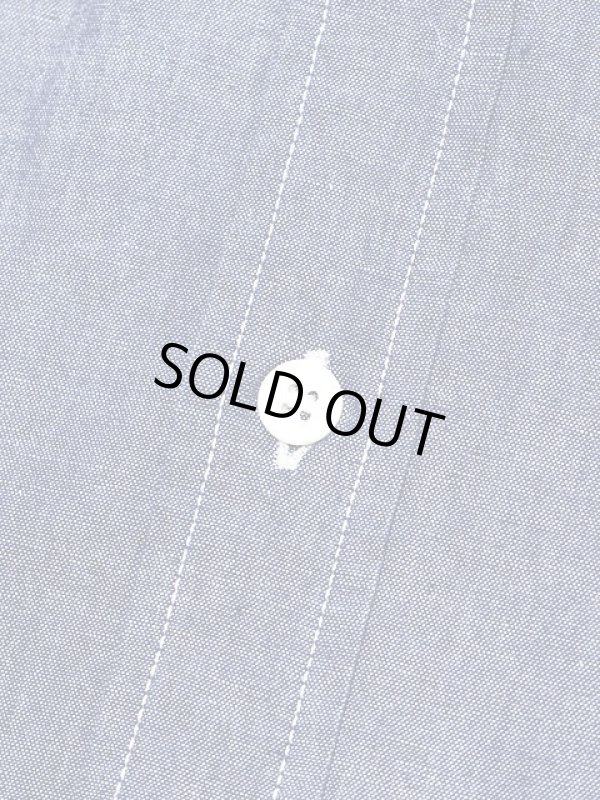 画像9: 【 HEAD LIGHT（ヘッドライト） 】　チェーン刺繡入りシャンブレーワークシャツ　[ 5oz. Shambray Work Shirt ]