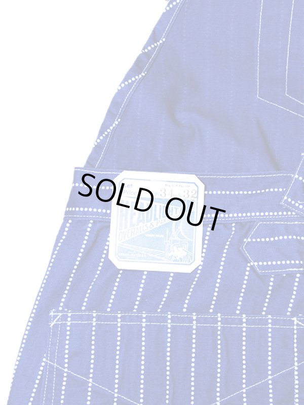 画像11: 【 HEAD LIGHT（ヘッドライト） 】 【 9oz. 】 ウォバッシュストライプオーバーオール [ WABASH STRIPE LOW BACK OVERALLS ] [ 実名復刻モデル ]