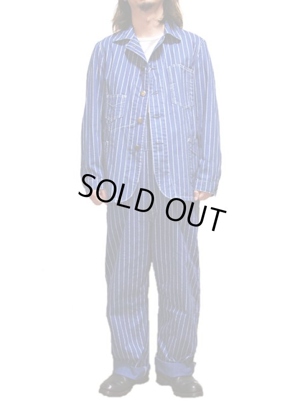画像13: 【 HEAD LIGHT（ヘッドライト） 】 【 9oz. 】 ウォバッシュストライプオーバーオール [ WABASH STRIPE LOW BACK OVERALLS ] [ 実名復刻モデル ]