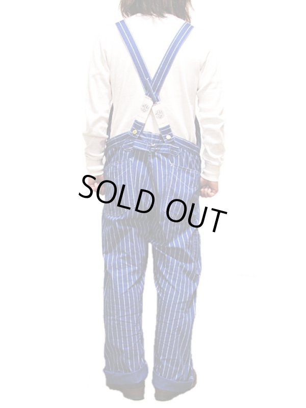 画像2: 【 HEAD LIGHT（ヘッドライト） 】 【 9oz. 】 ウォバッシュストライプオーバーオール [ WABASH STRIPE LOW BACK OVERALLS ] [ 実名復刻モデル ]