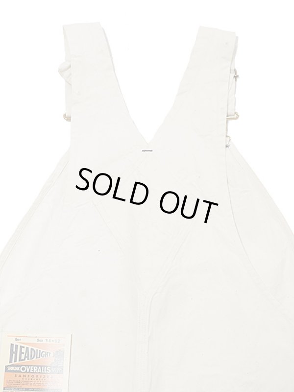 画像4: 【 HEAD LIGHT（ヘッドライト） 】　【 9oz. 】オフツイルオーバーオール　[ 9oz. White Boat Sail Drill Overalls ]