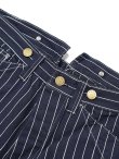 画像3: 【 HEAD LIGHT（ヘッドライト） 】 【 8oz. 】 SPECIAL WOOVEN STRIPE DENIM WAIST OVERALL インディゴストライプワークパンツ [ 実名復刻モデル ]