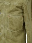 画像7: 【 限定モデル 】 【 Y'2 LEATHER（ワイツーレザー） 】　ホーススエードGジャン1st 大戦モデル [ Horse Roughout ] [ KHAKI ]