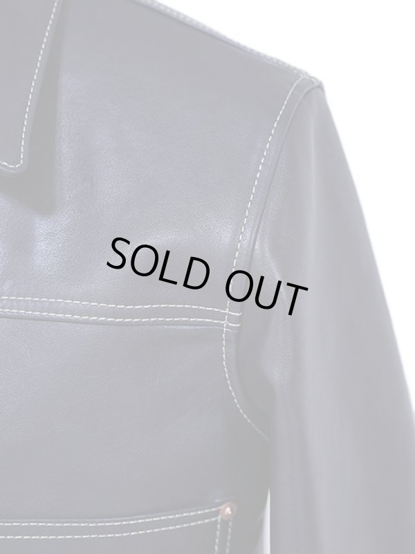 画像7: 【 Lua × Y'2 LEATHER（ルア × ワイツーレザー） 】 【 Lua別注 】 1st Type Leather Jacket [ WW2 Model ] ( 大戦モデル ) [ Indigo Horse ] [ Lot.20 ] [ LUA LIMITED EDITION ]