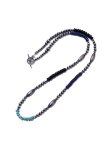 画像2: 【 Indian Jewelry（インディアン ジュエリー） 】 ナバホビーズネックレス [ Navajo Silver x  Turquoise x Lapislazuli x Onyx ] [ 52cm ] 【 メール便可 】