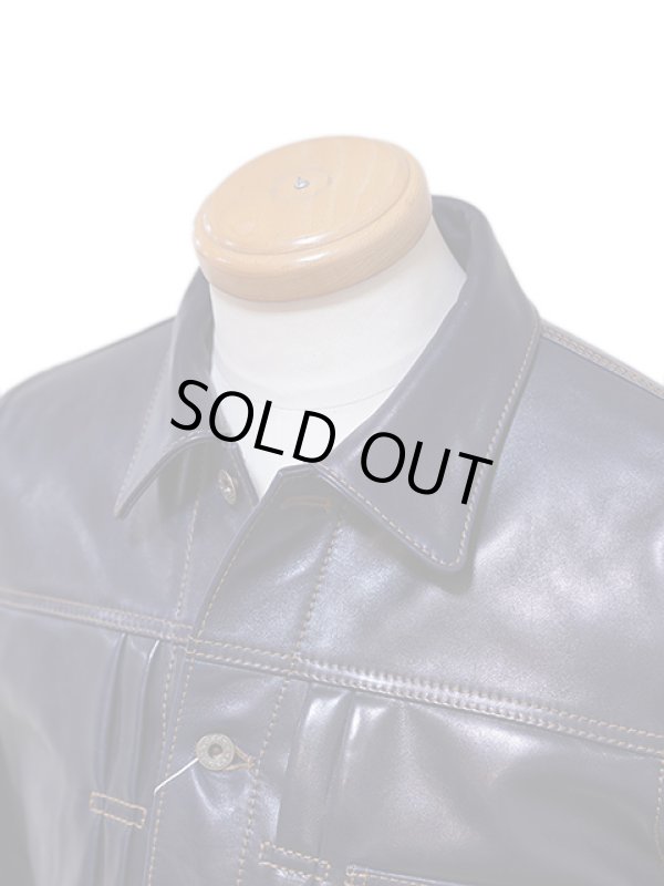 画像7: 【 Y'2 LEATHER（ワイツーレザー） 】 インディゴホースGジャン1stタイプジャケット [ 馬革 ] [ インディゴ染め ]