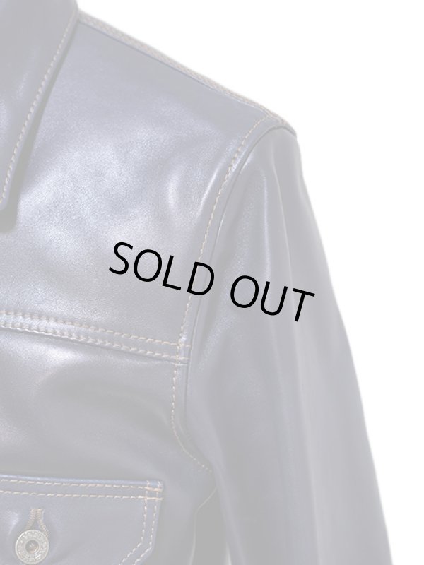 画像9: 【 Y'2 LEATHER（ワイツーレザー） 】 インディゴホースGジャン1stタイプジャケット [ 馬革 ] [ インディゴ染め ]