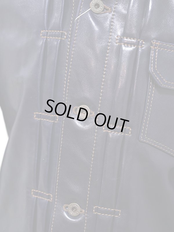 画像11: 【 Y'2 LEATHER（ワイツーレザー） 】 インディゴホースGジャン1stタイプジャケット [ 馬革 ] [ インディゴ染め ]