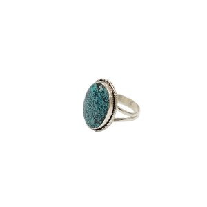 画像: 【 Indian Jewelry（インディアン ジュエリー） 】 ターコイズリング [ Navajo Silver Ring ] [ Kingman Turquois ( キングマンターコイズ ) ] [ 17号 ]