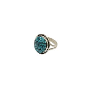 画像: 【 Indian Jewelry（インディアン ジュエリー） 】 ターコイズリング [ Navajo Silver Ring ] [ Kingman Turquois ( キングマンターコイズ ) ] [ 19号 ]