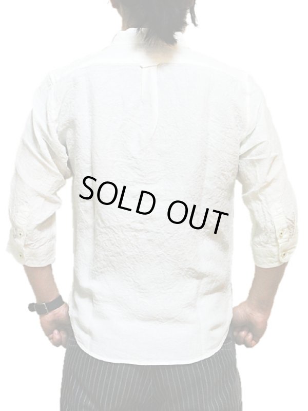 画像2: 【 Pherrow's（フェローズ） 】 七分袖リネンバンドカラーシャツ  [3/4 SLEEVE Band Coller SHIRT]