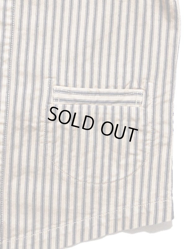 画像4: 【STUDIO D'ARTISAN（ステュディオダルチザン） 】 インディゴストライプワークベスト[ MR. RAIL ROAD ] 