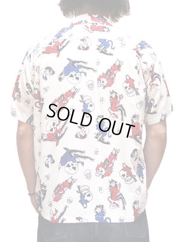 画像2: 【 STAR OF HOLLYWOOD×VINCE RAY（スターオブハリウッド×ヴィンスレイ） 】　S/S OPEN SHIRTS　[ THE DEVIL SKULL GIRLS ]
