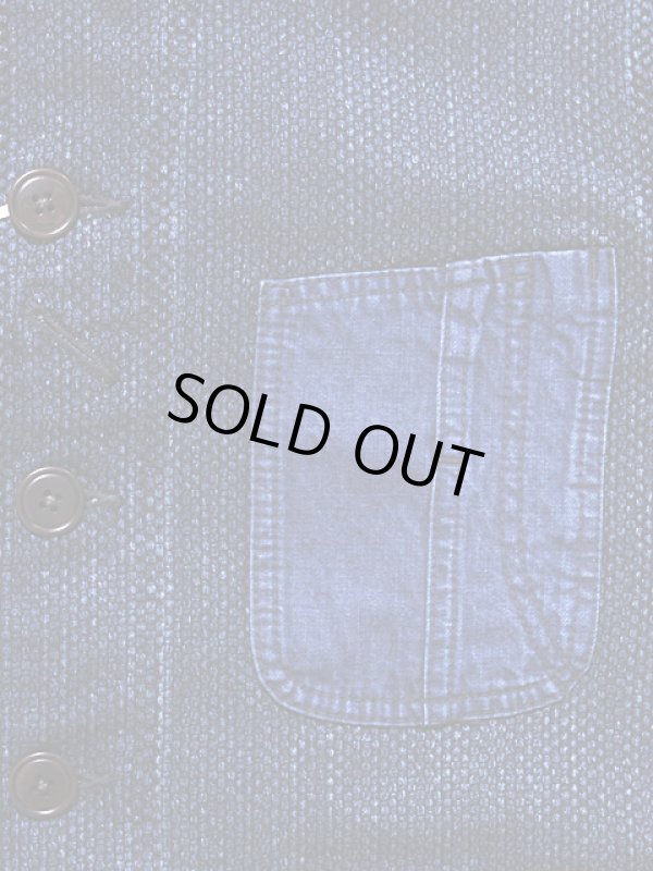 画像4: 【STUDIO D'ARTISAN（ステュディオダルチザン） 】 刺し子ショールカラージャケット [ INDIGO SASIKO USED WASH ]