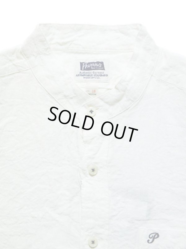 画像3: 【 Pherrow's（フェローズ） 】 七分袖リネンバンドカラーシャツ  [3/4 SLEEVE Band Coller SHIRT]