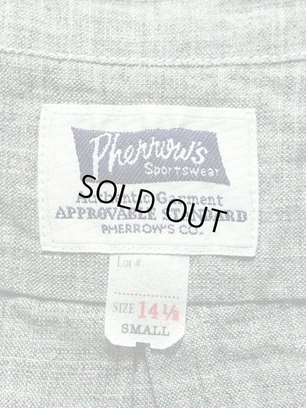 画像8: 【 Pherrow's（フェローズ） 】 七分袖リネンバンドカラーシャツ  [3/4 SLEEVE Band Coller SHIRT]