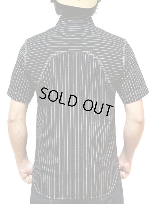 JELADO（ジェラード） 】 半袖ブラックウォバッシュストライプ