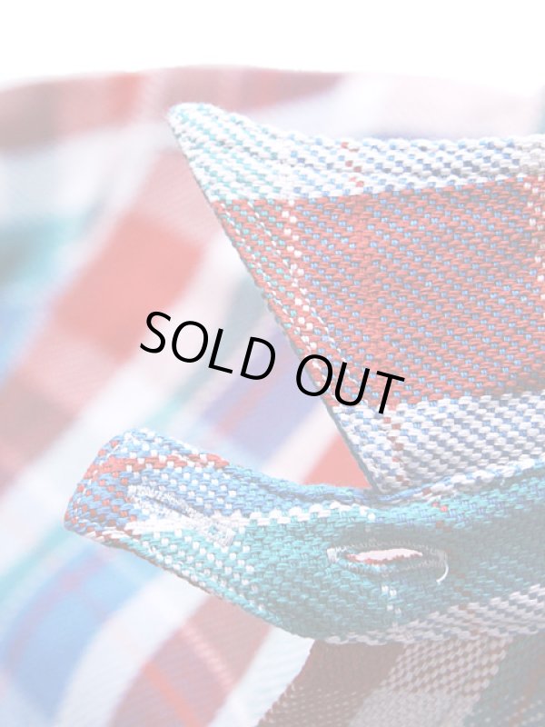 画像4: 【 Pherrow's（フェローズ） 】 ヘビーウェイトフランネルチェックシャツ  [ レッド×サックス ]