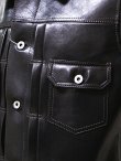 画像7: 【 Y'2 LEATHER（ワイツーレザー） 】　Horse Hide 1st Type Jacket [ Eco Horse ] [ BLACK ] [ 馬革 ]