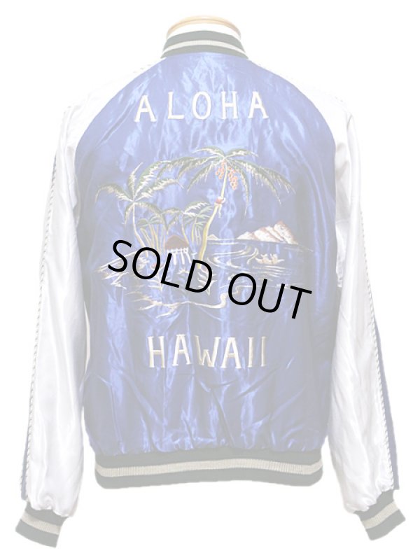 画像2: 【 TAILOR TOYO(テーラー東洋） 】 リバーシブルアセテートスカジャン ACETATE SOUVENIR JACKET [ PALM TREE×HAWAII MAP ]　[TT14074-125] 