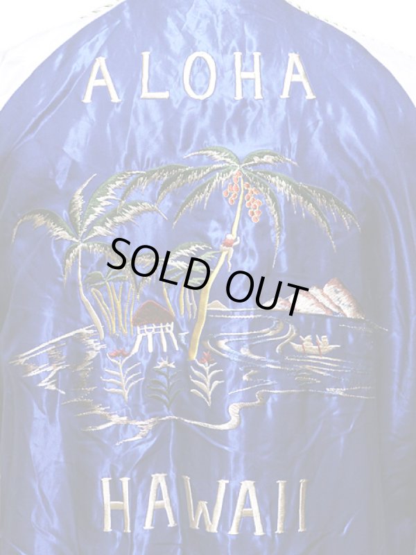 画像4: 【 TAILOR TOYO(テーラー東洋） 】 リバーシブルアセテートスカジャン ACETATE SOUVENIR JACKET [ PALM TREE×HAWAII MAP ]　[TT14074-125] 