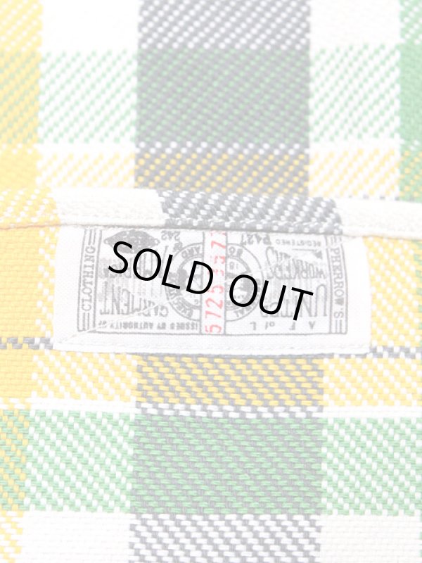 画像9: 【 Pherrow's（フェローズ） 】 ヘビーウェイトフランネルチェックシャツ  [ イエロー×オフホワイト ]