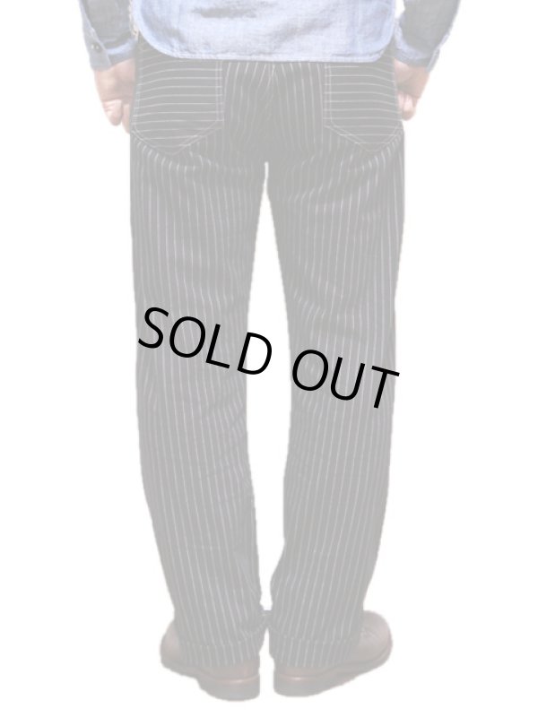 画像2: 【 Pherrow's（フェローズ） 】 ウォバッシュストライプワークパンツ [ BLACK WABASH ]  [ 30's MODEL ] 