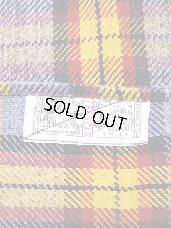 画像9: 【 Pherrow's（フェローズ） 】 ヘビーウェイトフランネルチェックシャツ  [ 杢グレー×レッド ]