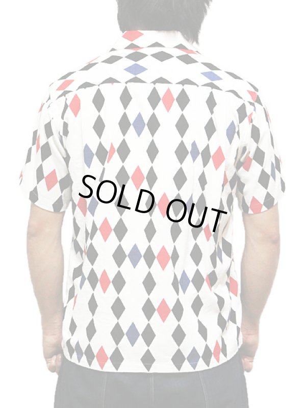 画像2: 【 STAR OF HOLLYWOOD（スターオブハリウッド） 】 半袖コットンオープンカラーシャツ S/S COTTON OPEN SHIRTS [ DIAMONDS]