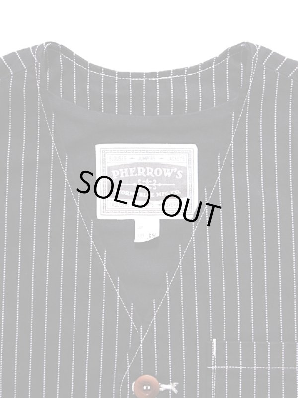 画像3: 【 Pherrow's（フェローズ） 】 ウォバッシュストライプワークベスト [ BLACK WABASH ]